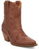 Image #1 - Dingo Women's Sweetheart Embroidered Booties - Round Toe, Brown, hi-res