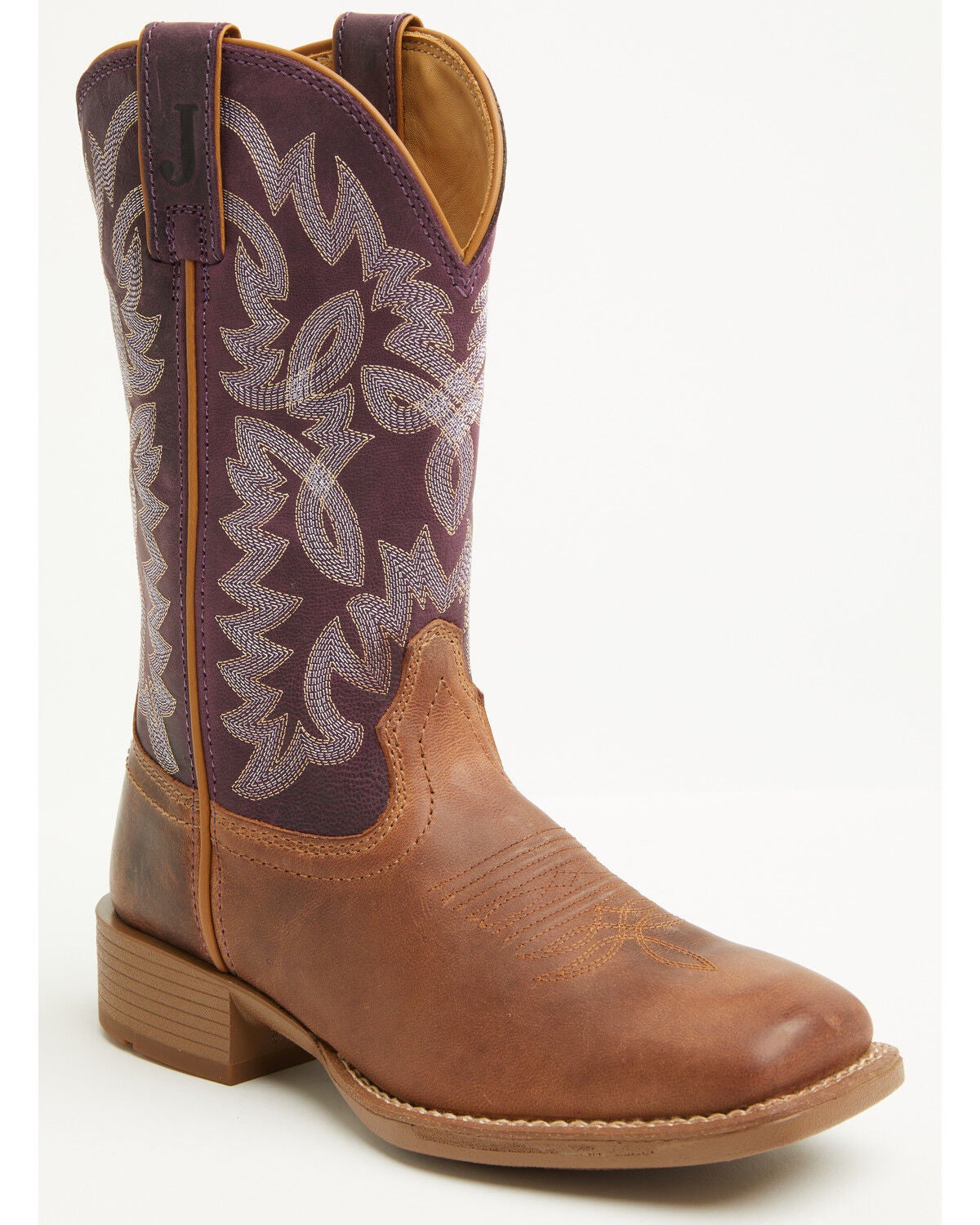 Justin Women's Ashtyn Performance Western Boots - Broad Square Toe, Tan, hi-res