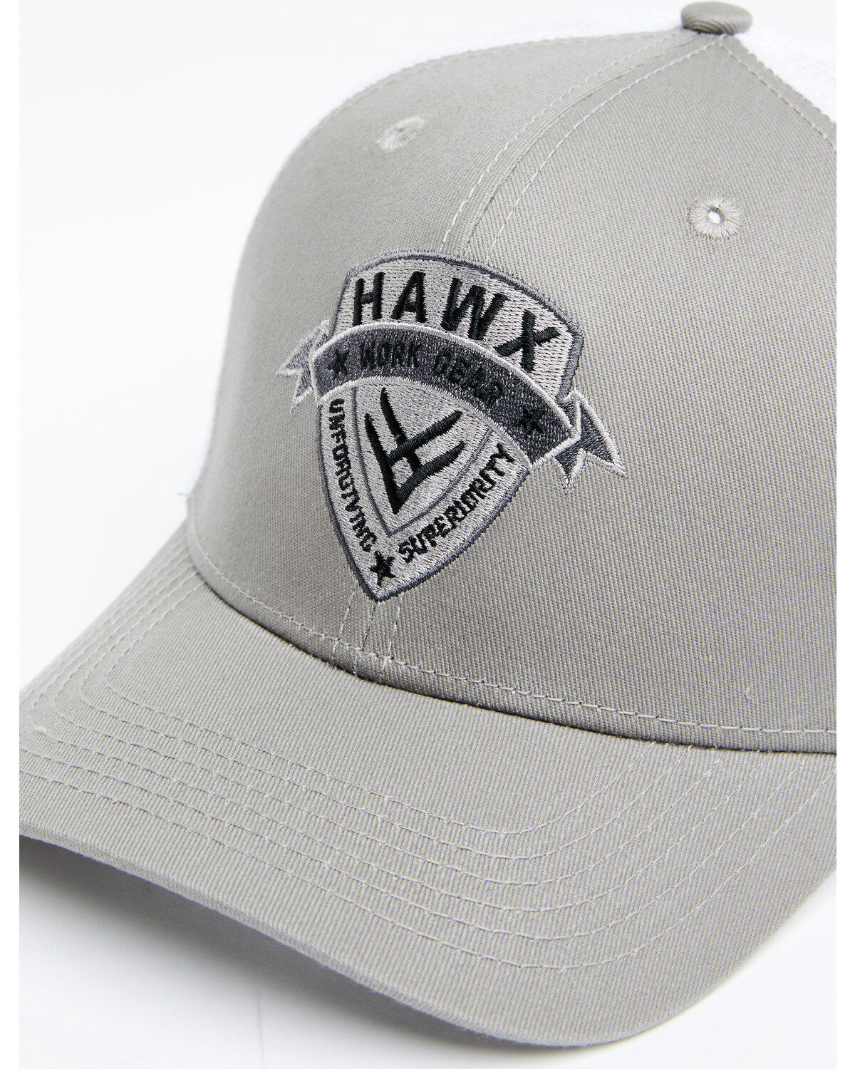 Image #2 - Hawx Men's Ribbon Logo Shield Patch Ball Cap, Grey, hi-res