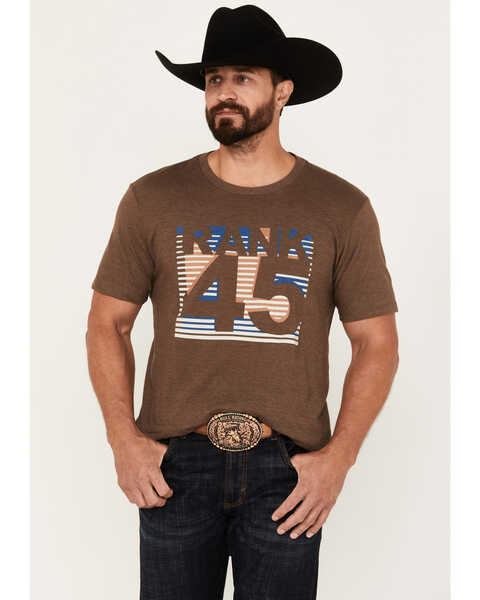 RANK 45® Men's Orwell Short Sleeve Graphic T-Shirt, Chocolate, hi-res
