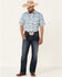 Rough Stock by Panhandle Men's Desert Print Short Sleeve Button Down Western Shirt , Blue, hi-res
