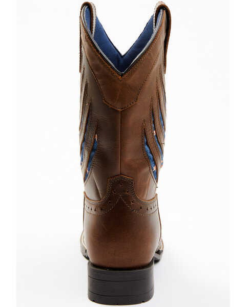 Image #5 - Cody James Boys' Ripped Flag Western Boots - Broad Square Toe, Multi, hi-res