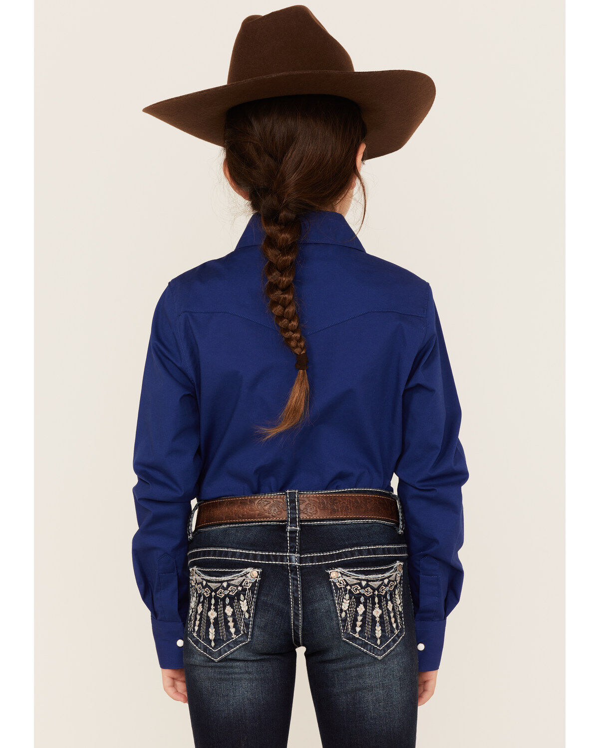 Image #4 - Shyanne Girls' Fringe Long Sleeve Western Snap Shirt, , hi-res