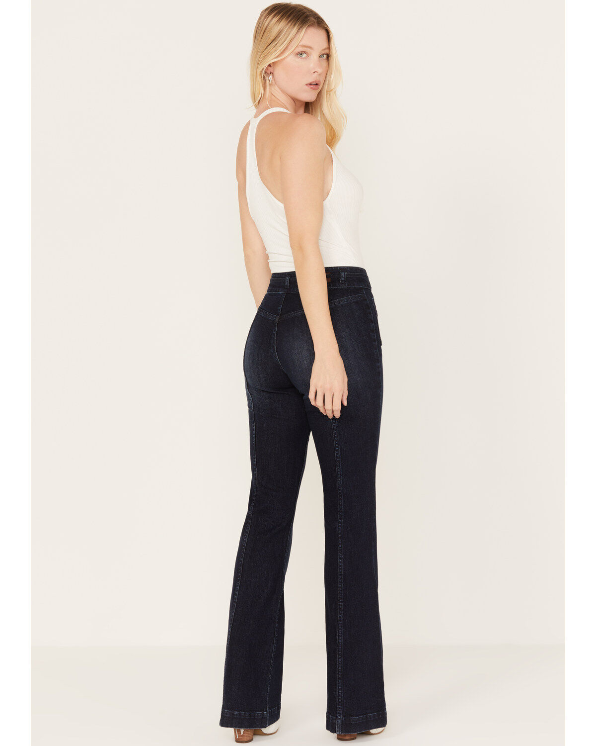Image #3 - Shyanne Women's Dark Wash Trouser Jeans, Dark Wash, hi-res