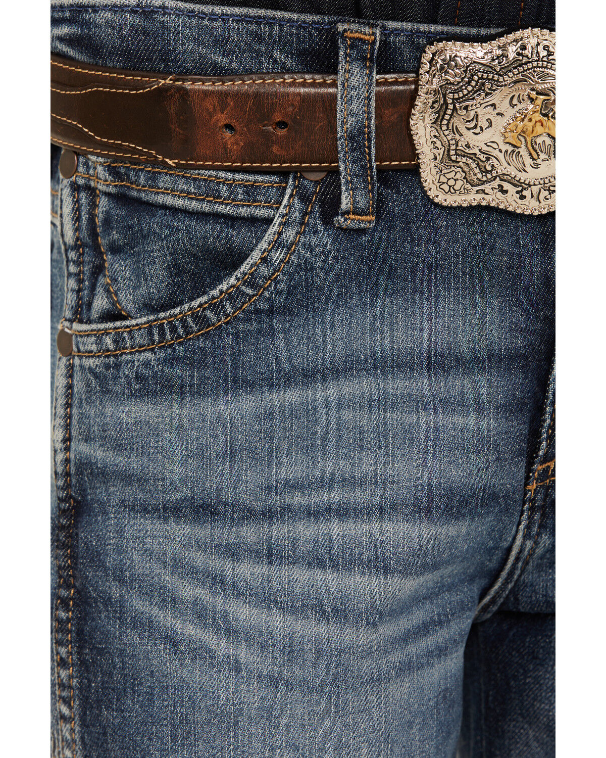 Image #2 - Wrangler Retro Boys' Whitley Slim Bootcut Stretch Denim Jeans, Blue, hi-res