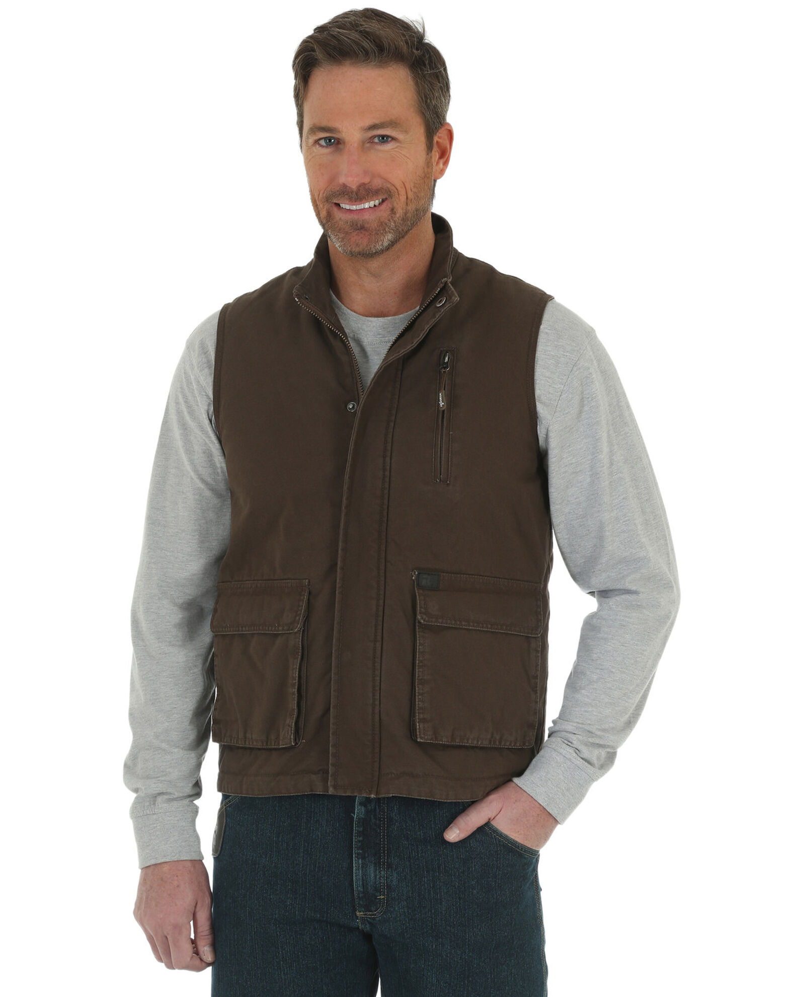Wrangler work vest sale