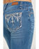 Image #4 - Shyanne Women's Light Wash Faux Flap Bling Bootcut Jeans, , hi-res