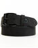 Hawx Men's Logo Tip Casual Leather Belt, Black, hi-res