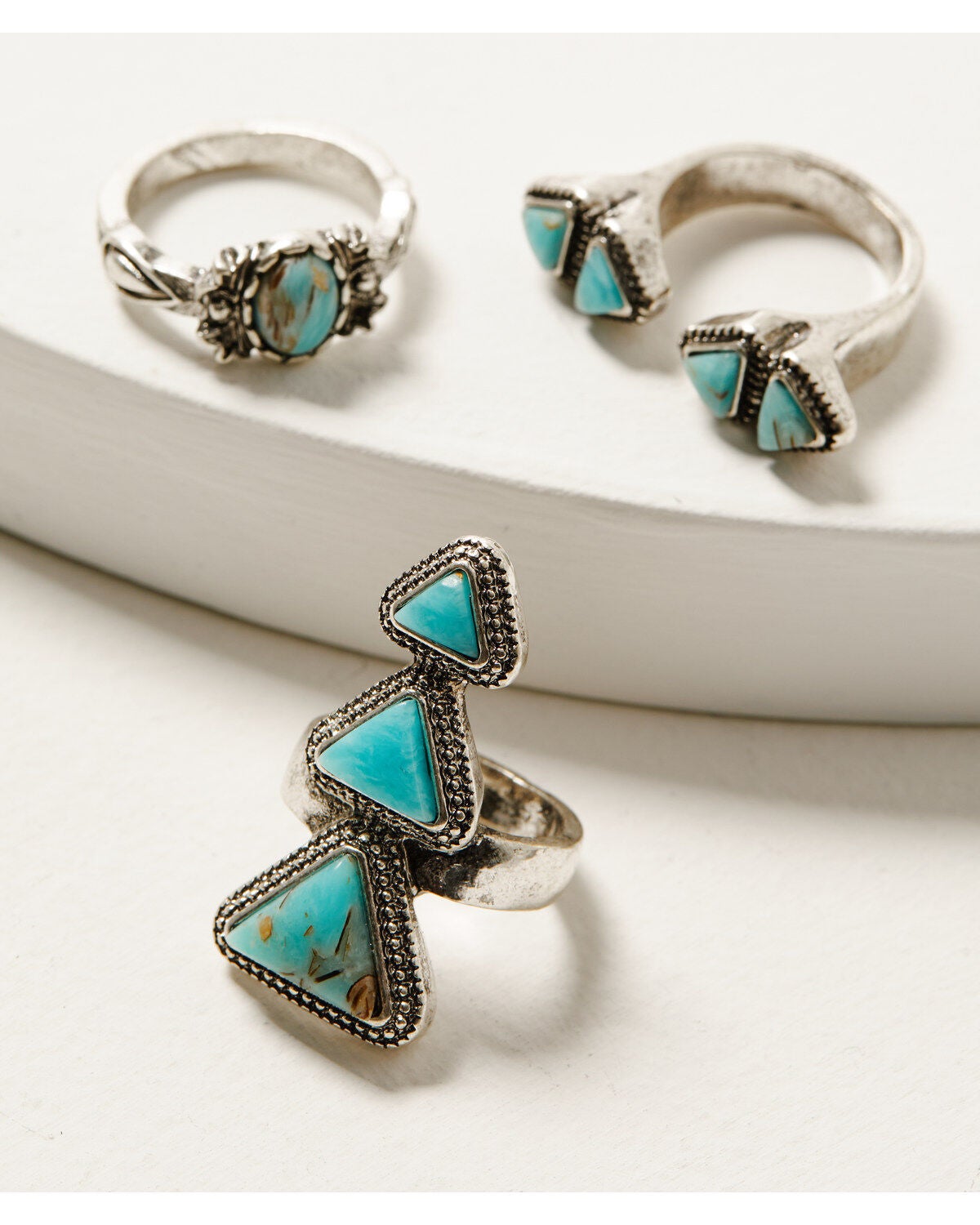 Image #3 - Idyllwind Women's Clarion Antique Silver Ring Set - 5 Piece, Silver, hi-res