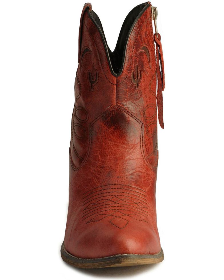 dingo adobe rose women's distressed western ankle boots
