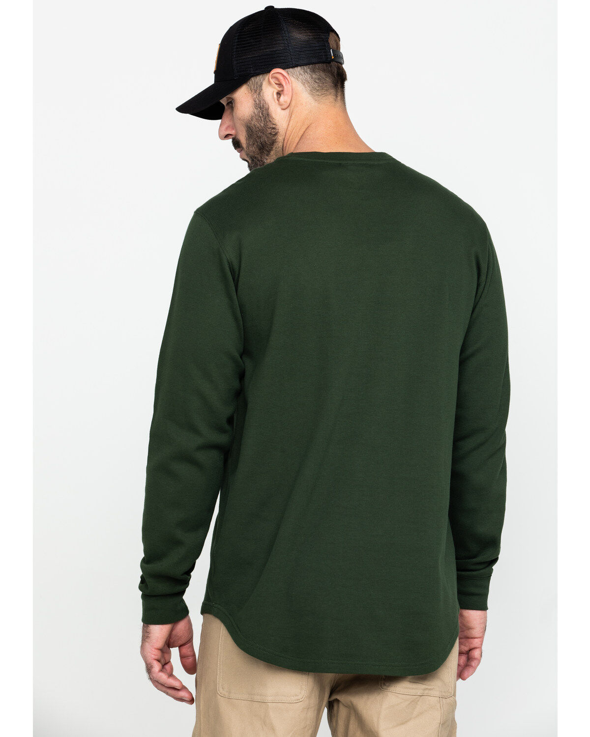 Image #2 - Hawx Men's Green Graphic Thermal Long Sleeve Work T-Shirt, , hi-res