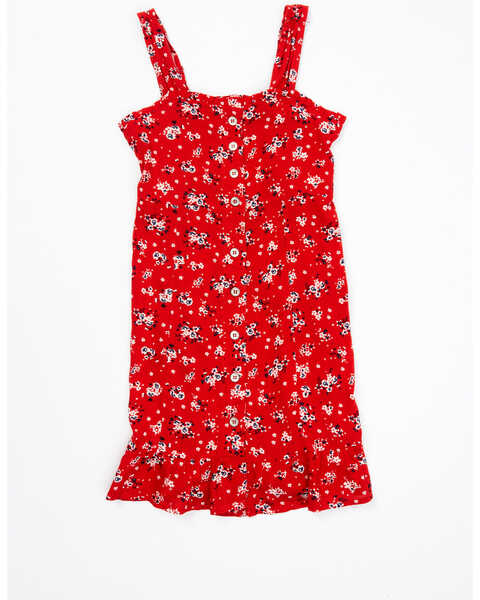 Cotton & Rye Toddler Girls' Ditsy Button-Down Dress , Red, hi-res