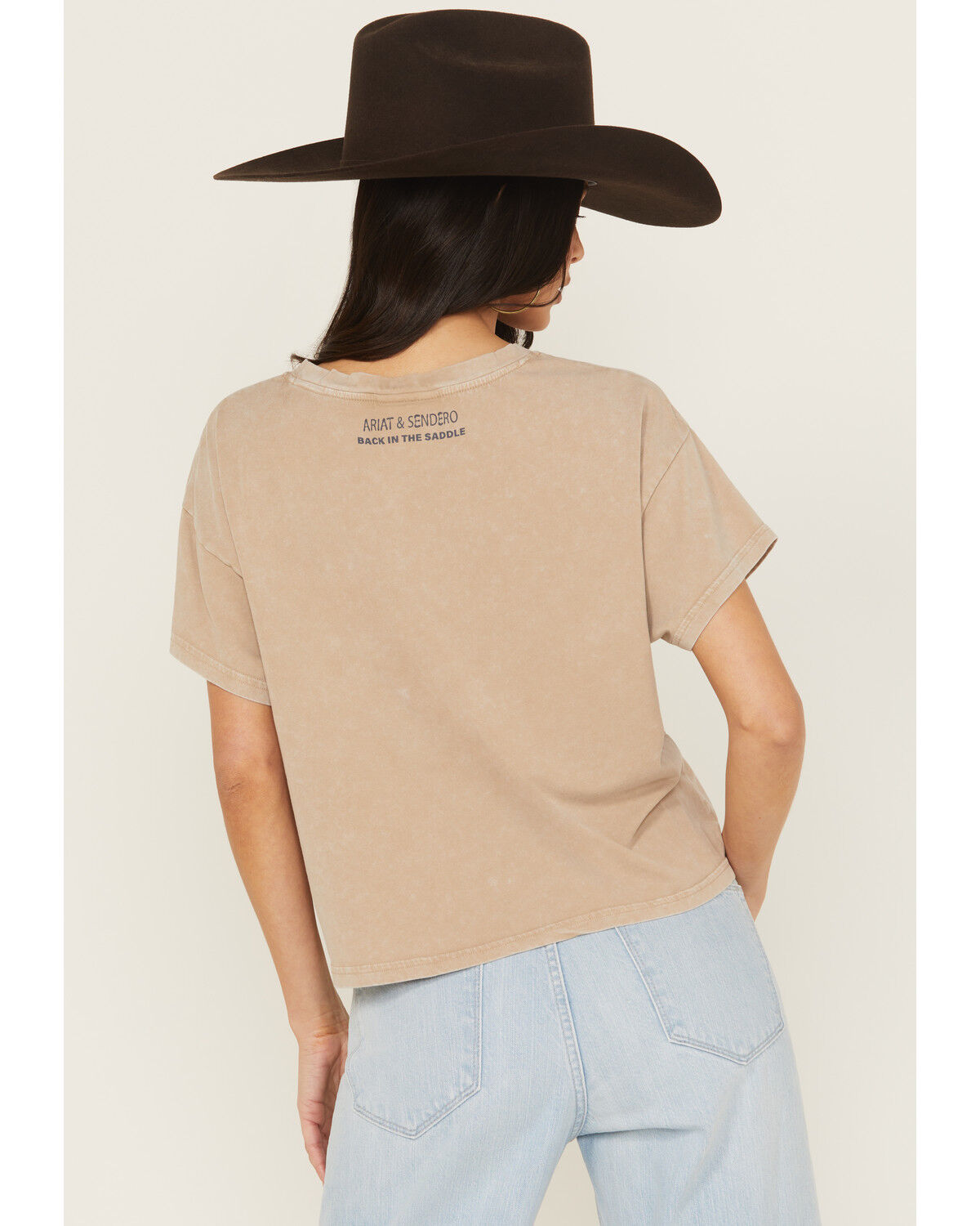 Image #4 - Ariat X Sendero Women's Wild West Short Sleeve Graphic Tee, Brown, hi-res