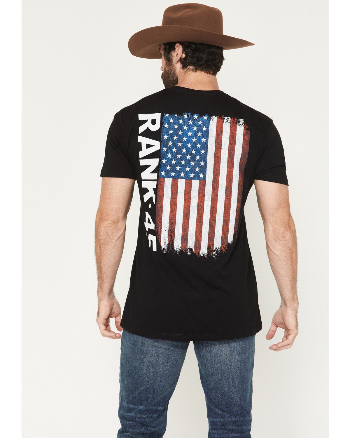 RANK 45&reg; Men's USA Bull Short Sleeve Graphic T-Shirt, Black, hi-res