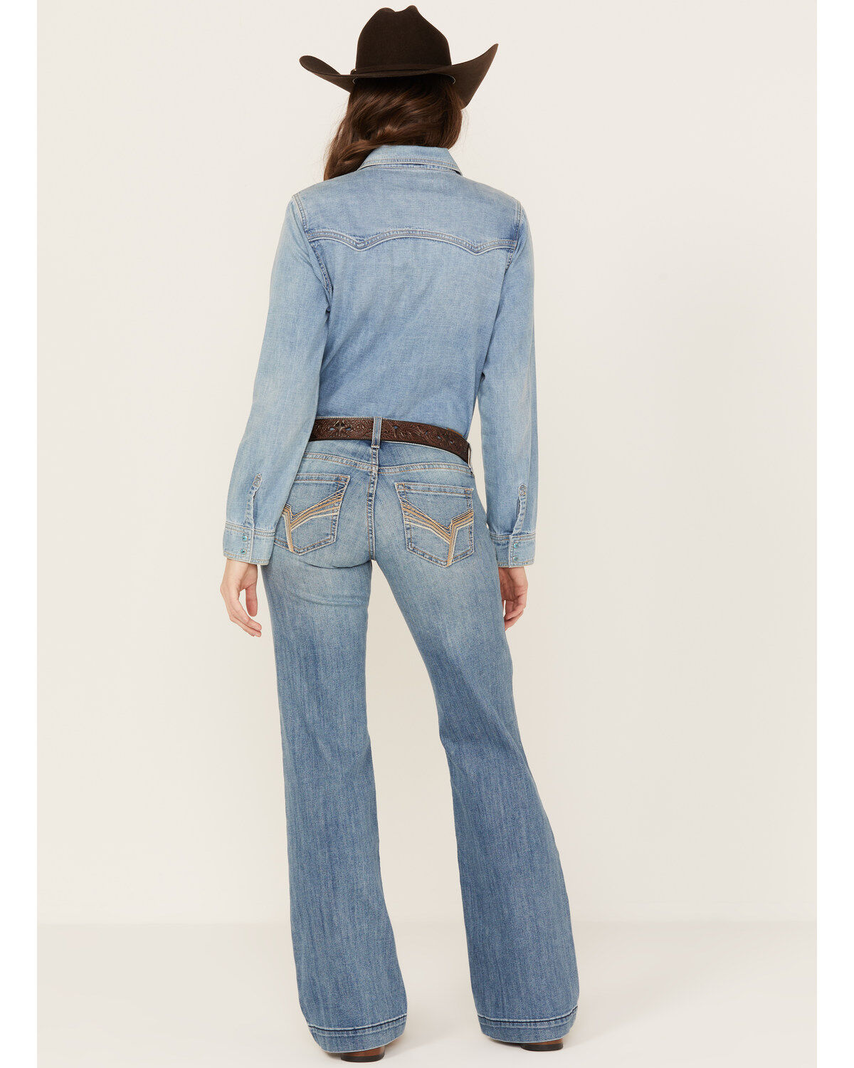 Image #3 - Ariat Women's Trouser Mid Rise Jacqueline Philadelphia Jeans, , hi-res
