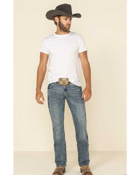 Wrangler Men's Retro Slim Fit Bootcut Jeans , Blue, hi-res
