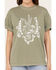 Image #3 - Girl Dangerous Women's Horseshoe Rose Boyfriend Graphic Tee, , hi-res