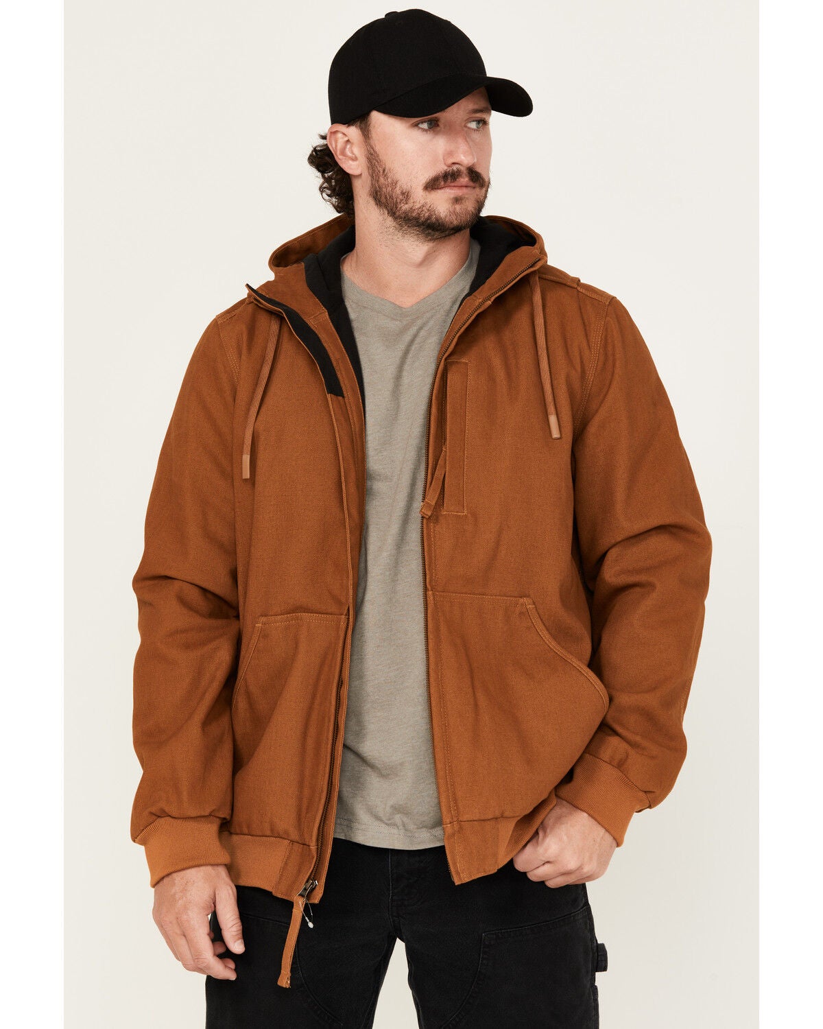 Hawx Men's Wolcott Hooded Bomber Jacket, Rust Copper, hi-res