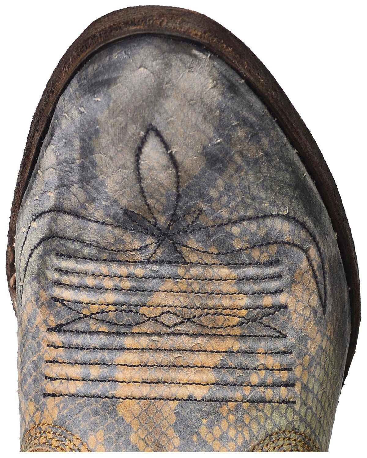 Image #6 - Liberty Black Women's Python Fileteado Verde Western Booties - Medium Toe, , hi-res