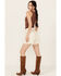 Image #3 - Wrangler Women's Cowboy Cutoff High Rise Mid-Length Denim Shorts, , hi-res
