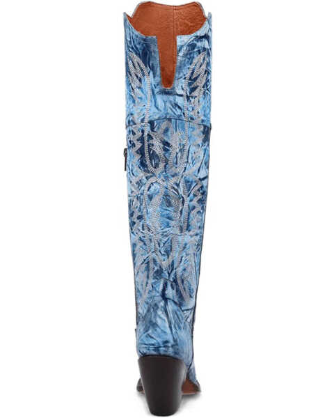 Image #5 - Dan Post Women's Moxie Tall Western Boots - Snip Toe , Blue, hi-res