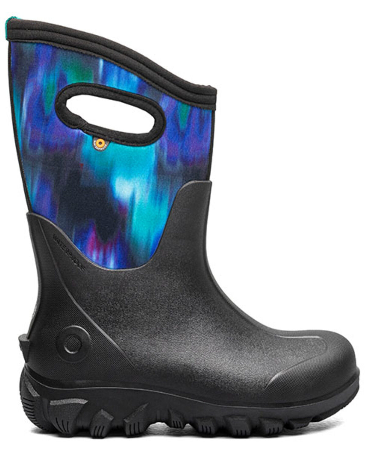 Image #2 - Bogs Boys' Classic Seamless Northern Lights Rubber Boots, Black, hi-res