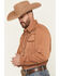 Image #2 - Scully Men's Embroidered Long Sleeve Snap Western Shirt, Brown, hi-res