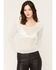 Image #1 - Idyllwind Women's Hollyhock Long Sleeve Rhinestone Top, Ivory, hi-res