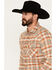 Pendleton Men's Wyatt Plaid Print Long Sleeve Snap Western Flannel Shirt, Tan, hi-res