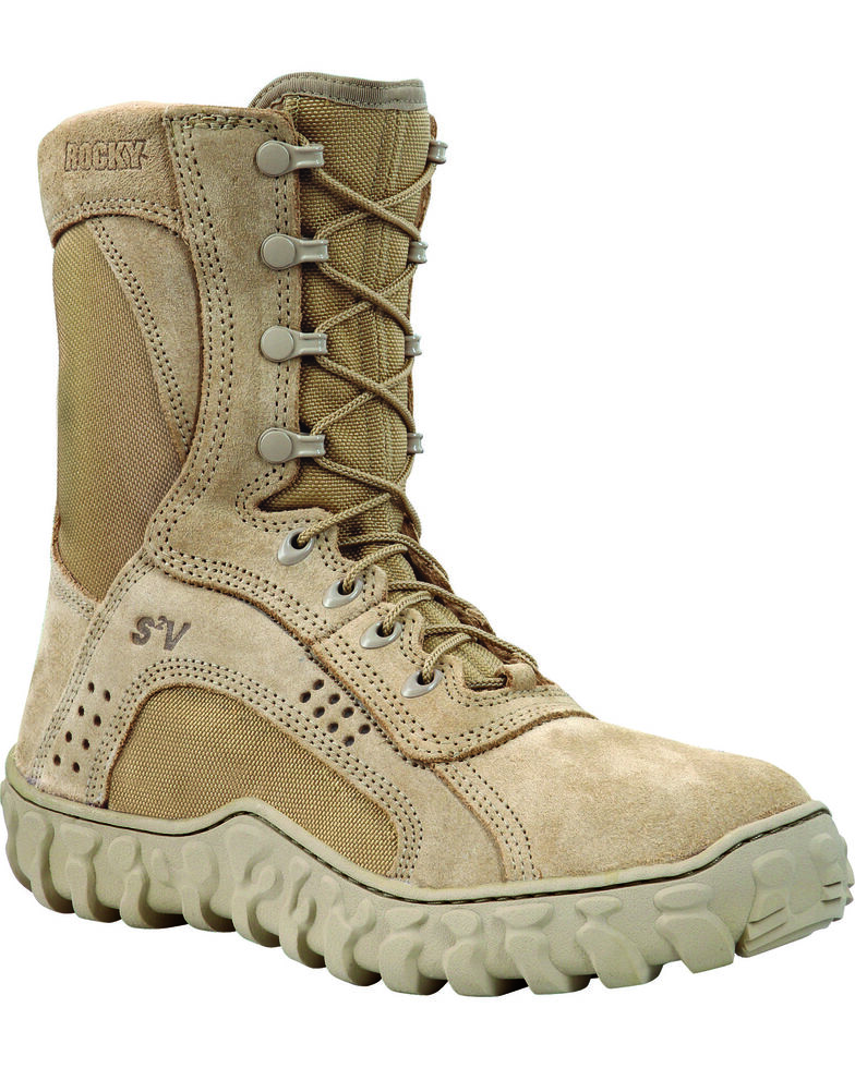 Rocky S2V Tactical Military Boots - Steel Toe, Tan, hi-res