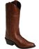 Image #1 - Old West Men's Smooth Leather Western Boots - Round Toe, Black Cherry, hi-res