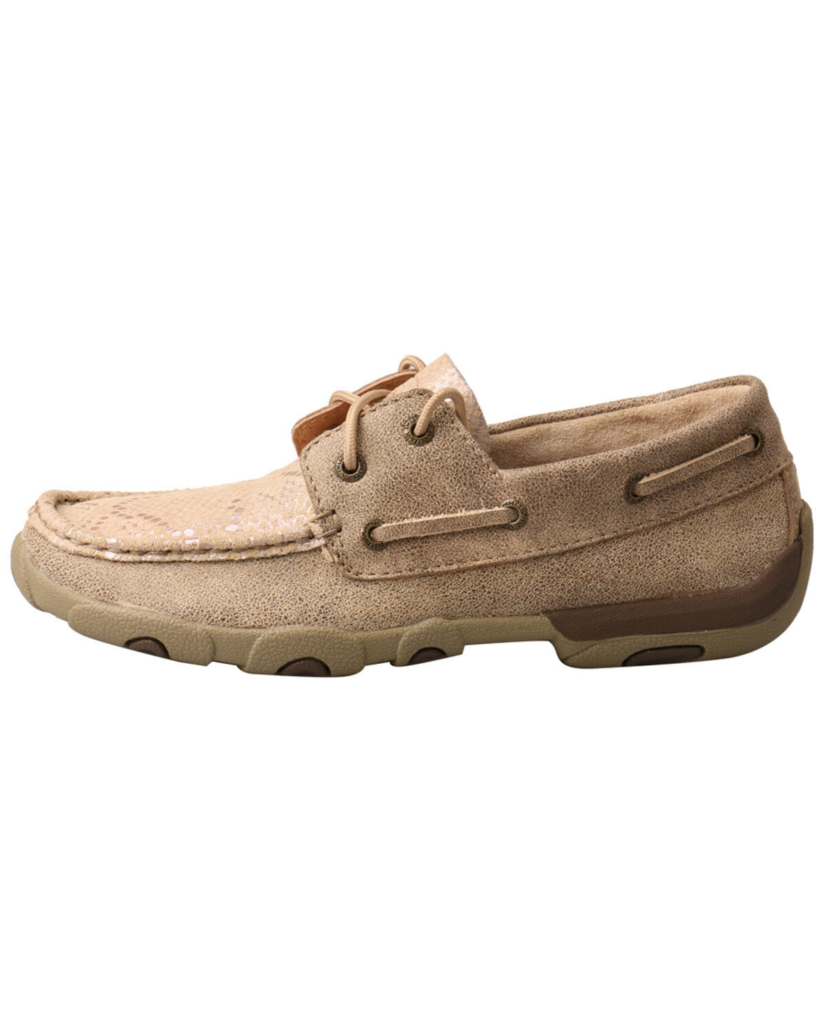 Image #3 - Twisted X Women's Snake Print Boat Shoe Driving Mocs, , hi-res