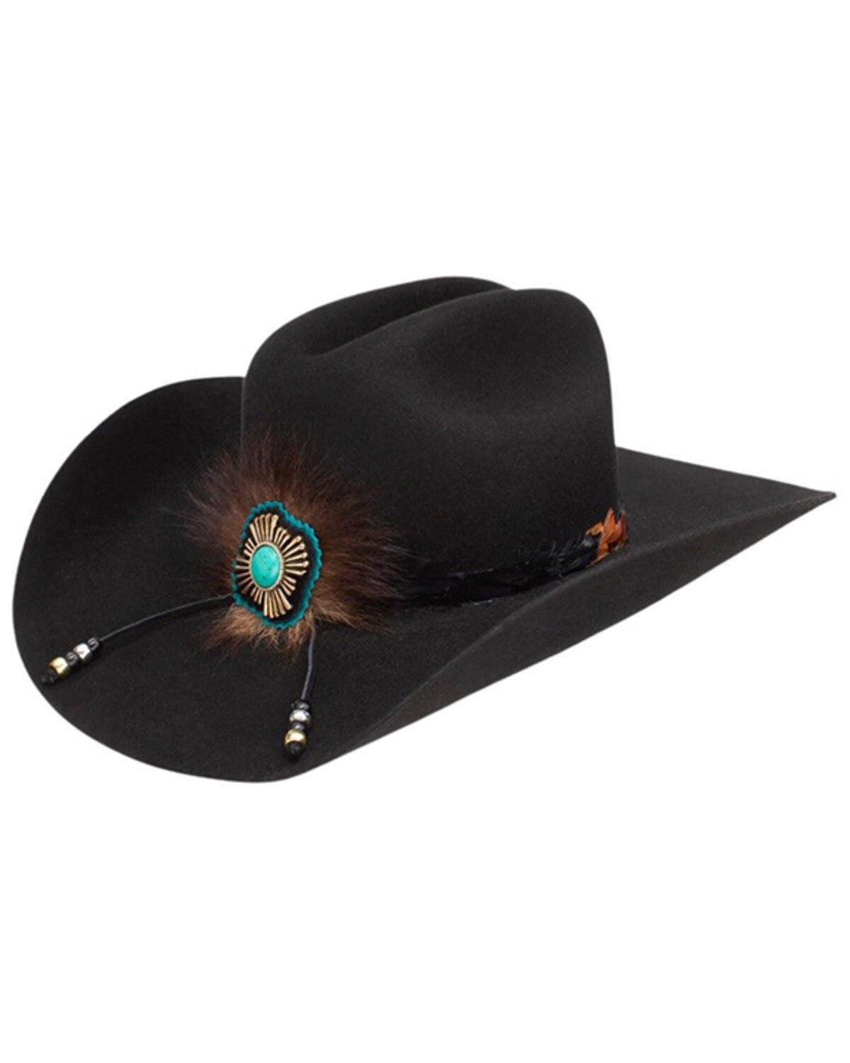 Charlie 1 Horse X Lainey Wilson Women's Country With A Flare Cowboy Hat, Black, hi-res