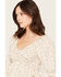 Image #2 - Yura Women's Floral Print Long Sleeve Shirt, Cream, hi-res