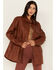 Image #1 - Urban Republic Women's Luggage Faux Leather Shacket, , hi-res