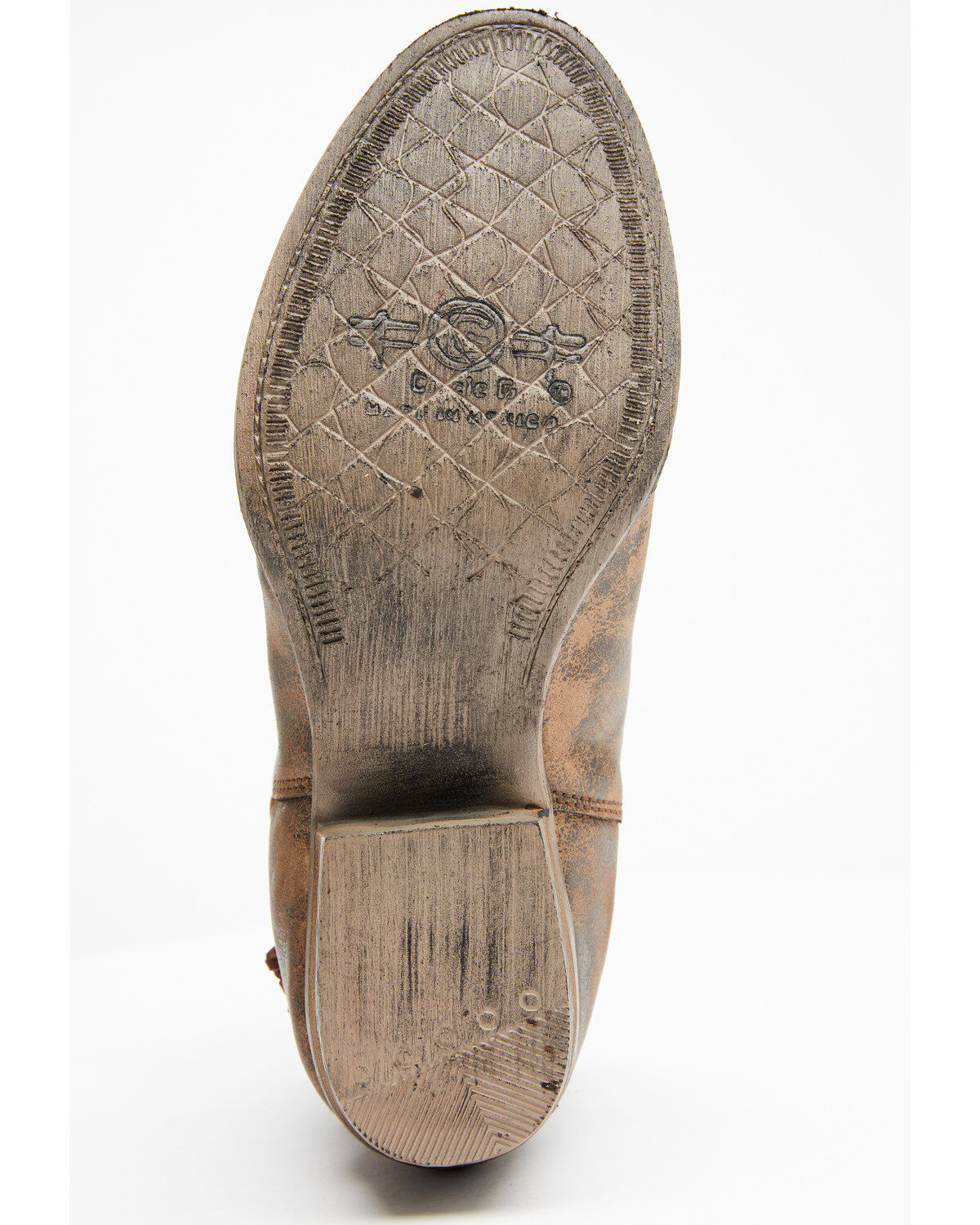 Image #7 - Circle G Women's Harness & Studs Booties - Round Toe, , hi-res