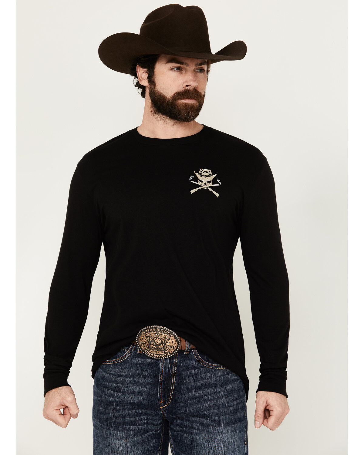 Image #2 - Cody James Men's Outlaw Gun Club Long Sleeve Graphic T-Shirt, Black, hi-res