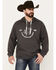Image #1 - Stetson Men's Gray Logo Sleeve Pullover Hooded Sweatshirt , , hi-res