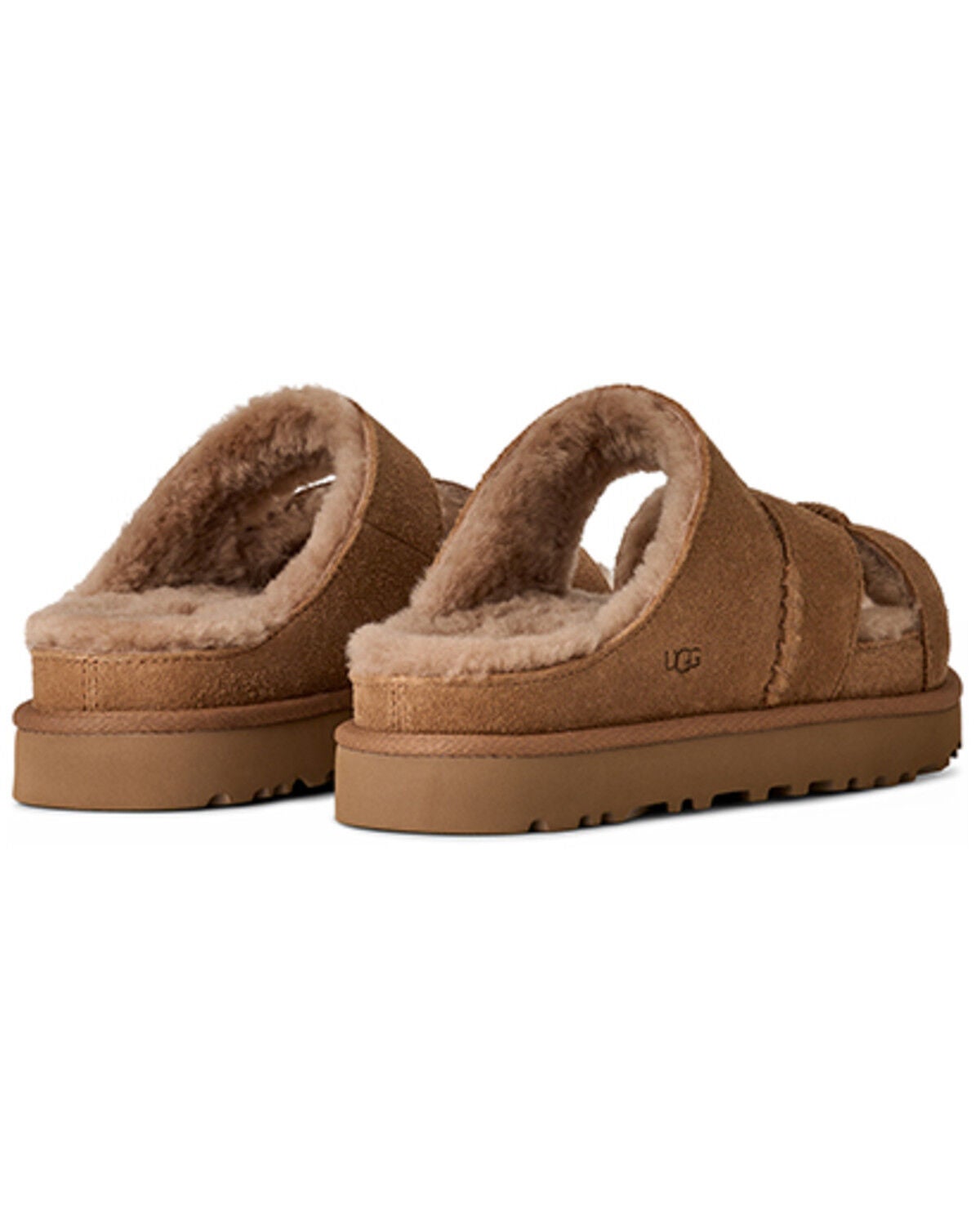 Image #4 - UGG Women's Greenport Cross Strap Slide, Chestnut, hi-res