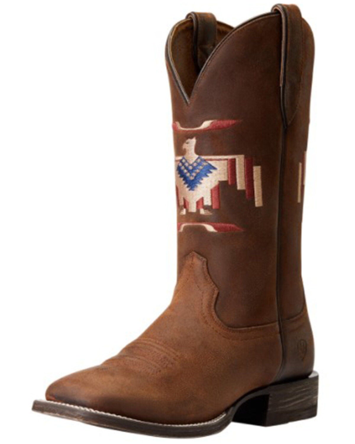Ariat Men's Curcuit Thunderbird Chimayo Embroidered Western Boots - Broad Square Toe, Brown, hi-res