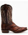 Dan Post Men's Exotic Wrapped Ostrich Leg Western Boots - Snip Toe , Tan, hi-res