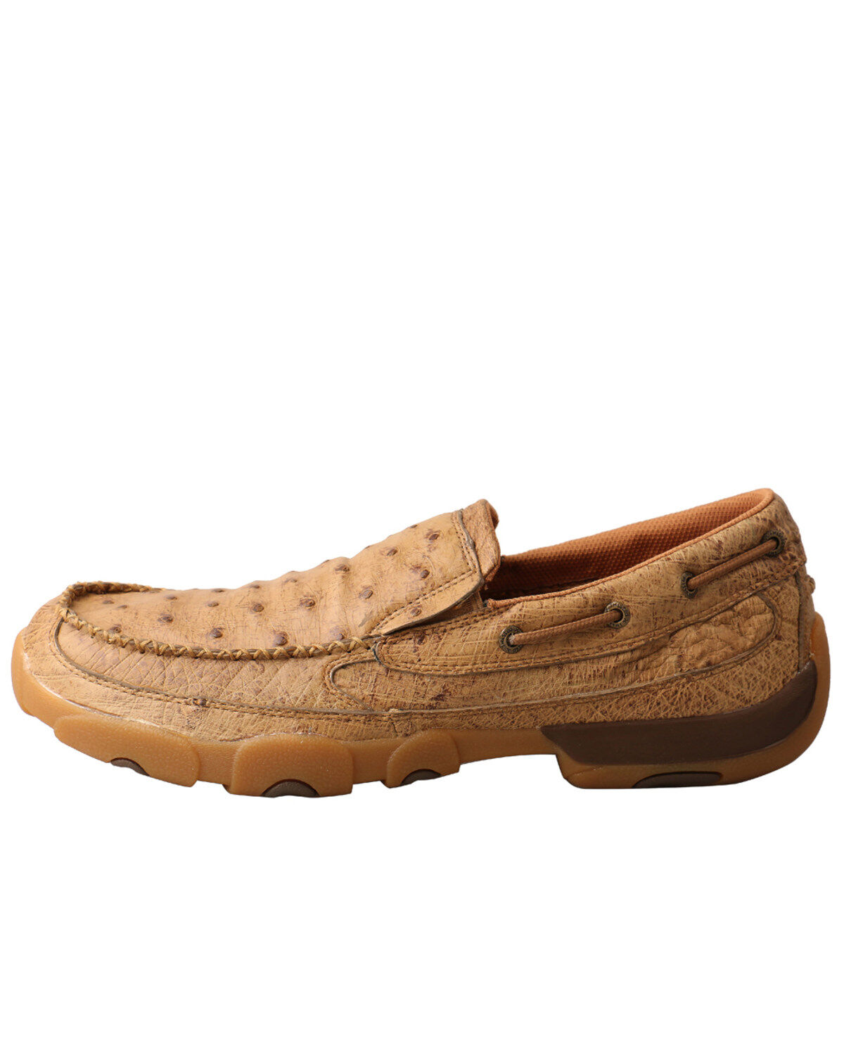 Image #3 - Twisted X Men's Ostrich Print Driving Shoes - Moc Toe, , hi-res