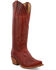 Image #1 - Black Star Women's Victoria Tall Western Boots - Snip Toe, Red, hi-res