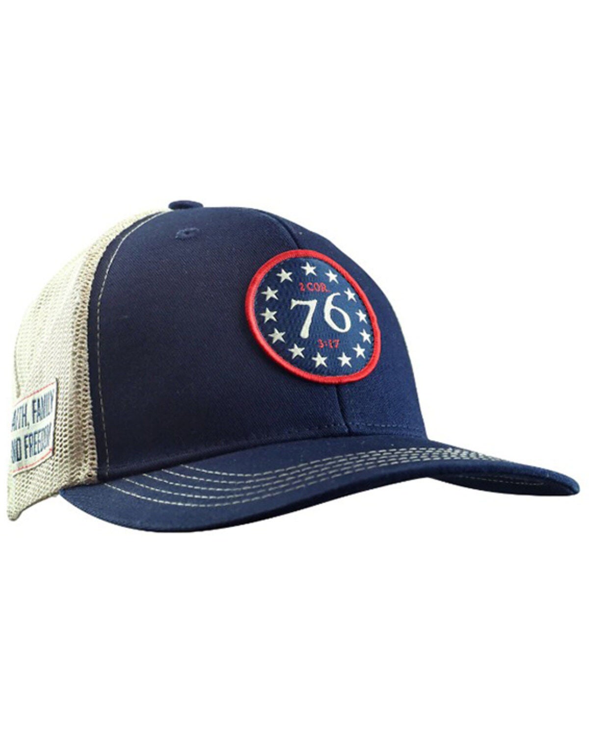 Image #1 - Kerusso Men's Hold Fast 76 Ball Cap, Navy, hi-res