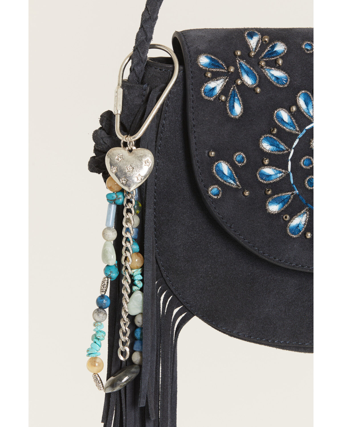Image #1 - Shyanne Women's Tonal Turquoise Heart Bag Charm, Turquoise, hi-res