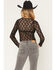 Image #4 - Ash & Violet Women's Solid Lace Long Sleeve Sheer Shirt, Black, hi-res