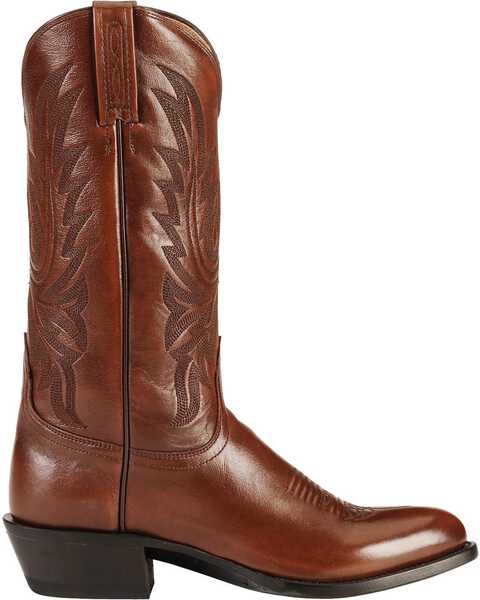 Lucchese Men's Embroidered Western Boots, Brown, hi-res