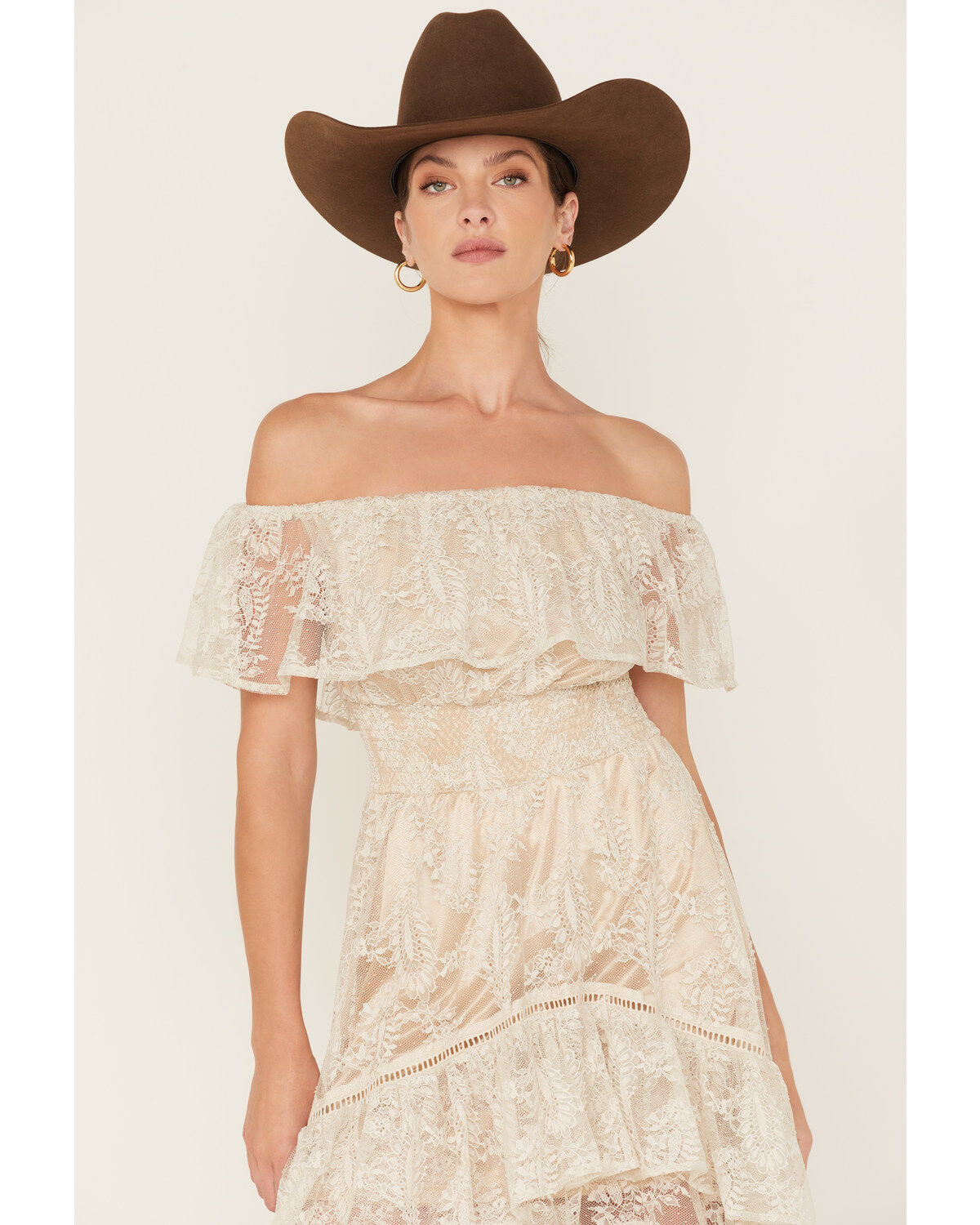 Image #1 - Shyanne Women's Off-Shoulder Tiered Lace Dress, , hi-res