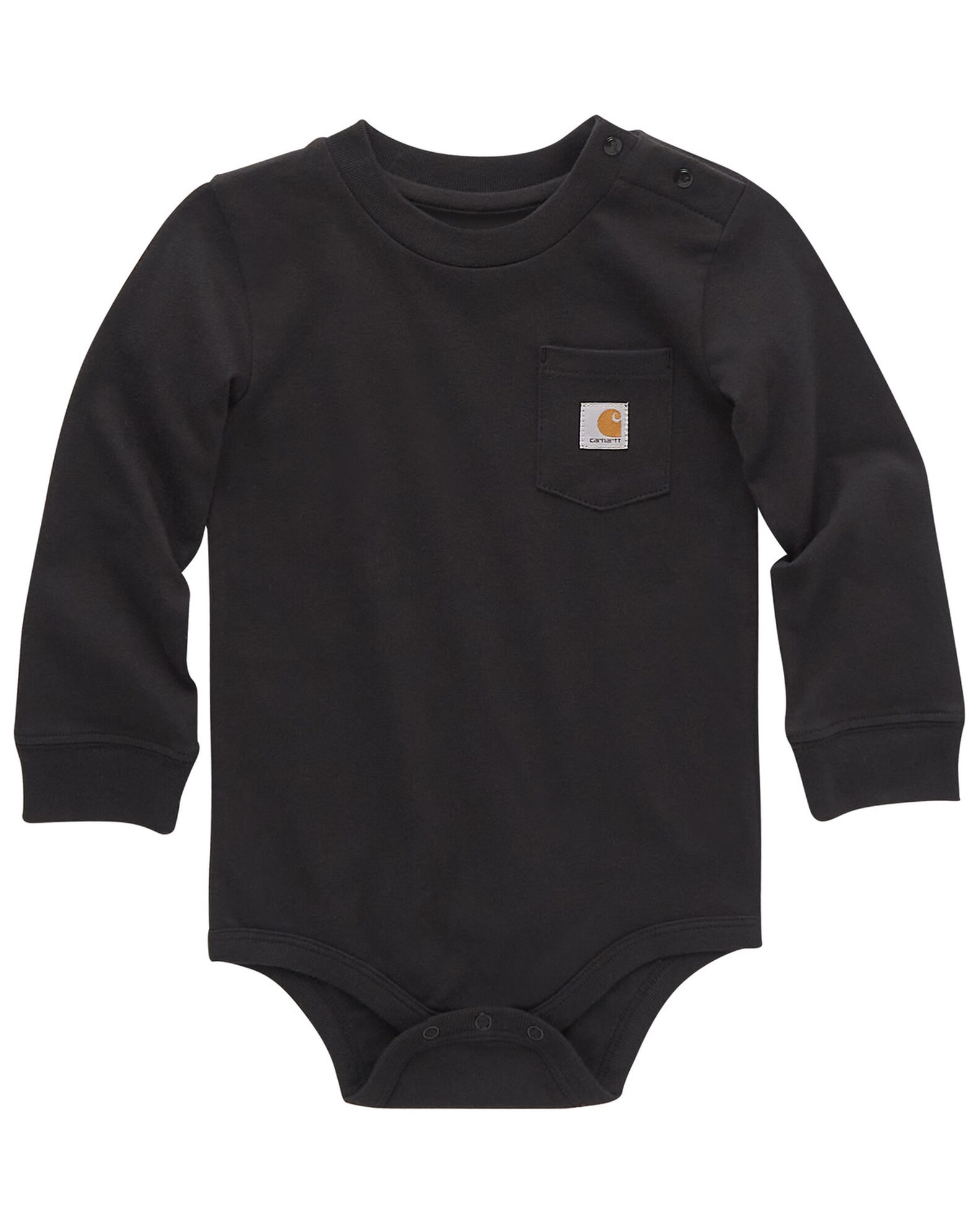 Carhartt Infant Boys' Logo Pocket Long Sleeve Onesie