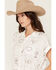 Image #2 - Olive Hill Women's Boot Barn Exclusive Embroidered Western Motif Short Sleeve Button-Down Western Shirt, Ivory, hi-res